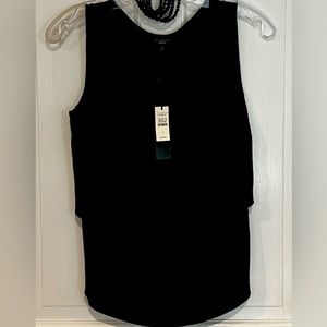 NEW Talbots size is Black Silk sleeveless blouse with tags